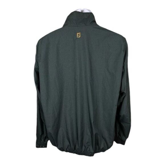 DryJoys by FootJoy Green Houndstooth 1/2 Zip Rain, Wind Golf Jacket L New - Picture 2 of 9